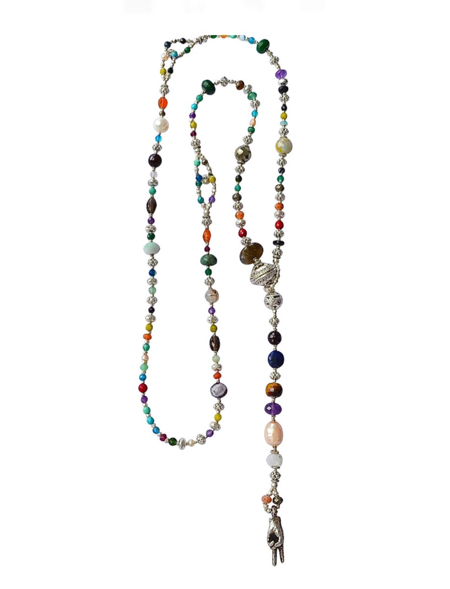 Multi Gemstone Bead Necklace, 16 Inches, Sterling Silver  Gemstone Jewelry  Stores Long Island – Fortunoff Fine Jewelry
