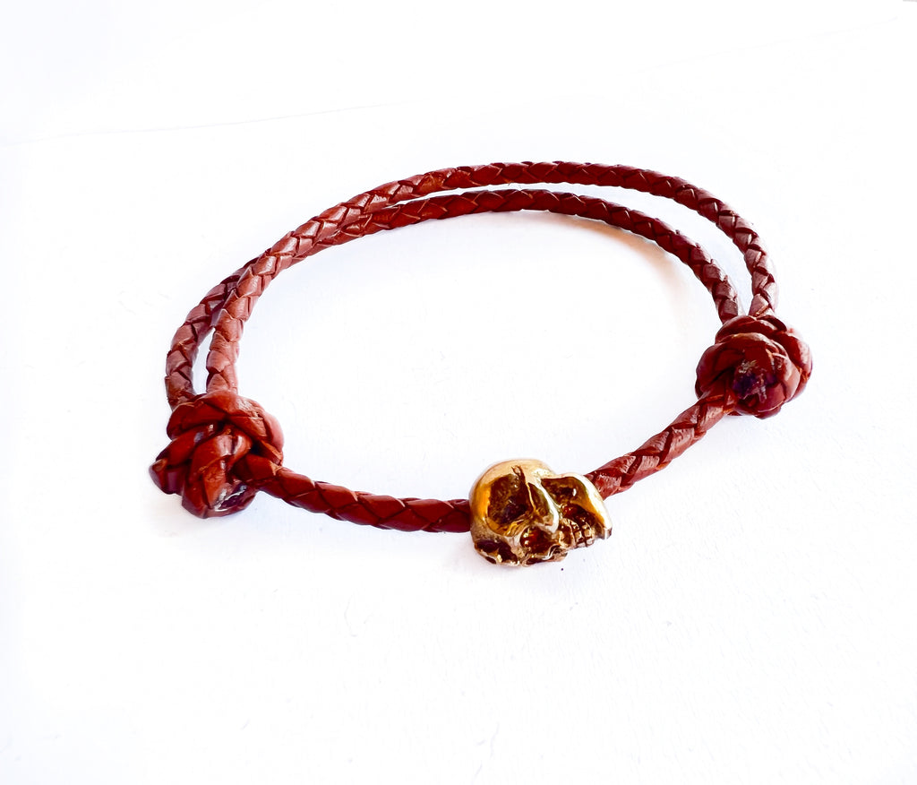 Bracelet fin rouge pour homme en corde cirée ajustable ZB0361